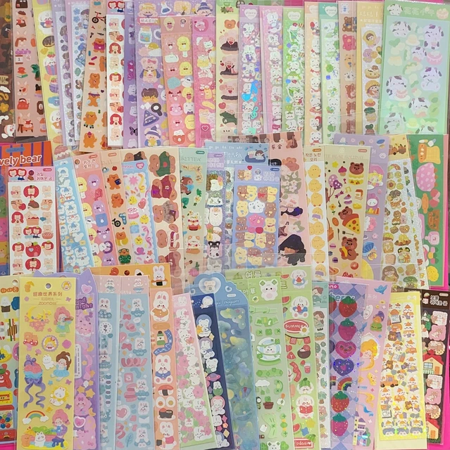 10 KOREAN POLCO deco stickers sheets kpop toploader cute animals ...