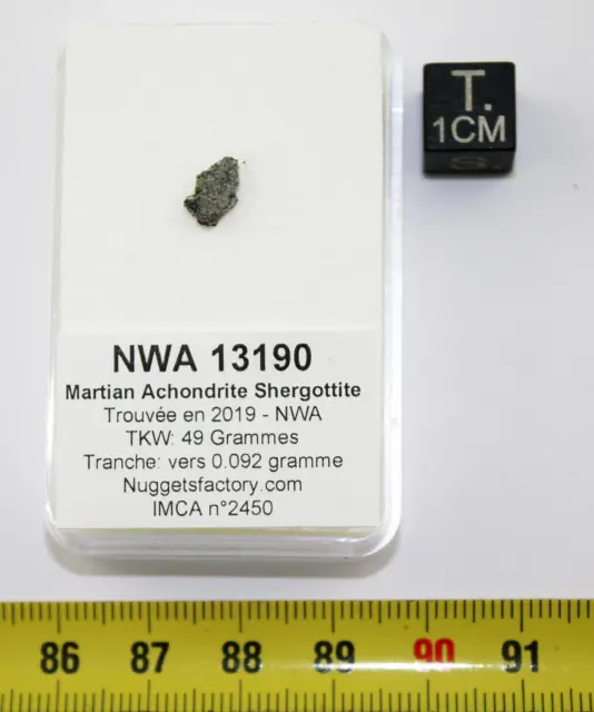 Meteorite Nwa 13190 - Martian Ach Shergottite ( Nwa - 0.092 Gram - 002)