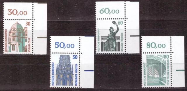 Bund = Mi-Nr. 1339-1342 Alle Mit Ecke 2 Postfrisch = Sehenswürdigkeiten / Swk