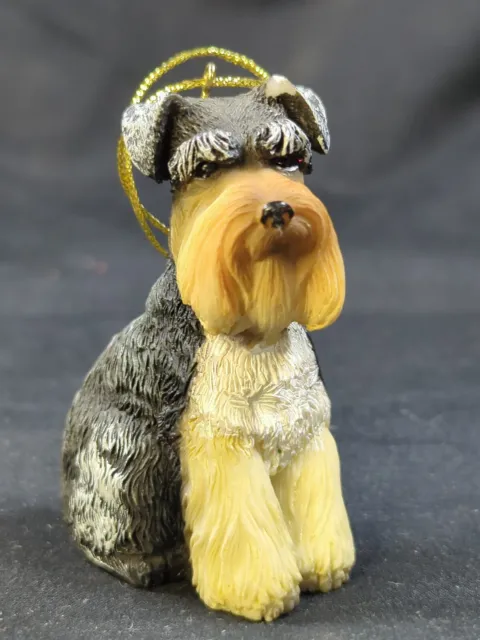 2.75" Terrier / Schnauzer dog puppy Figurine Statue hanging Ornament unique rare