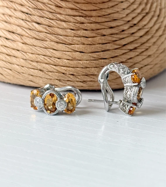 PENDIENTES PARA MUJER Judith Ripka de plata de ley con clip - Main Image