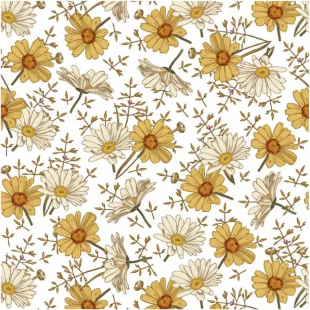 Qnyspace Peel and Stick Wallpaper Boho Floral Wallpaper Removable Daisy Wallpape