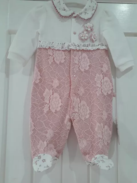 SPANISH BABY GIRL CLOTHES 0/3MTHS LACE PLAYSUIT ROMPER All IN ONE BEAUTIFUL 💕💕