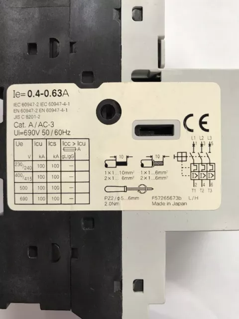 Ge Manueller Motorstarter T+M Prot. Gps1 0,4-0,63A High Breaking (Gps1Bhad) 2