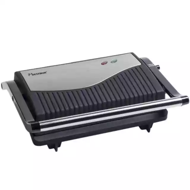 Bestron Panini Grill 750W Tischgrill Kontaktgrill Sandwichtoaster Elektrogrill v