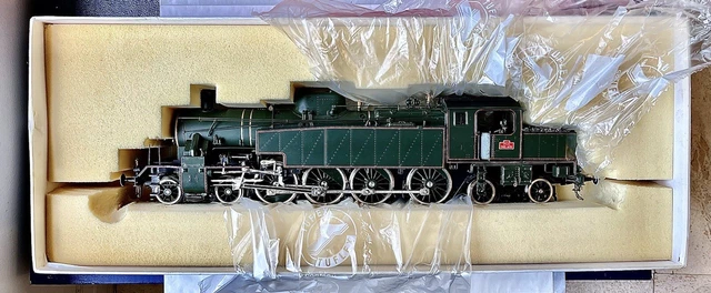 Locomotive vapeur PLM 242T Loco Diffusion HO 1/87 laiton – montage pro – état impeccable - Collection