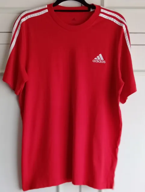 Gents Red Adidas T-Shirt Large