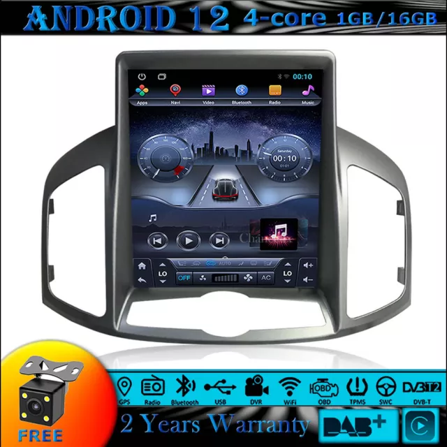 9.7"Android 12 Autoradio GPS SAT Navi DAB Carplay BT For Chevrolet Captiva 12-17