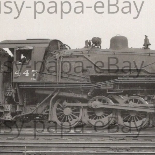 1933 RPPC Rock Island Lines Locomotive 2-8-0 No 447 Chicago Illinois Postcard