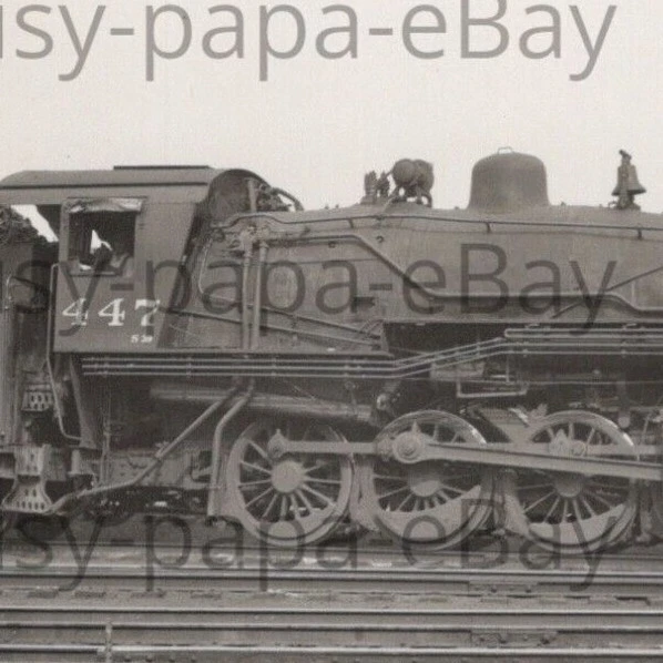 1933 RPPC Rock Island Lines Locomotive 2-8-0 No 447 Chicago Illinois Postcard
