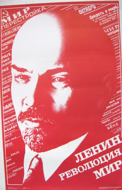 Vintage Soviet Poster, 1988, very rare, 100% original