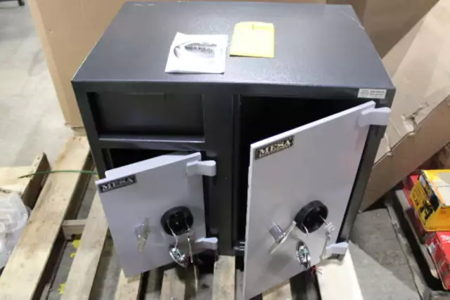 Mesa MFL-2731 6.7 cu.ft. Dual Electronic Lock Steel Depository Safe - Black/Gray