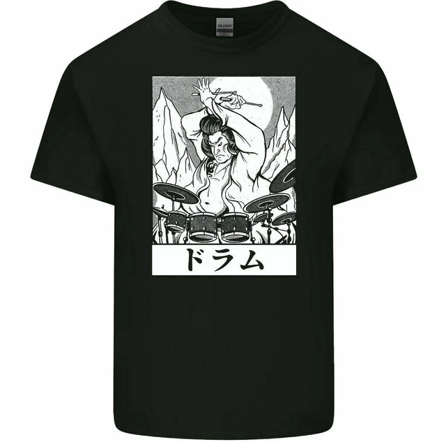 Drumming Sumo Wrestler Men's Funny T-Shirt Drummer Drum Music Rock Men's Funny T