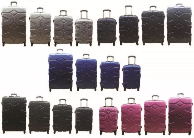 20" 24" 28" 32" Hard Shell Suitcase 4 Wheel Spinner Luggage Case Trolley Cabin