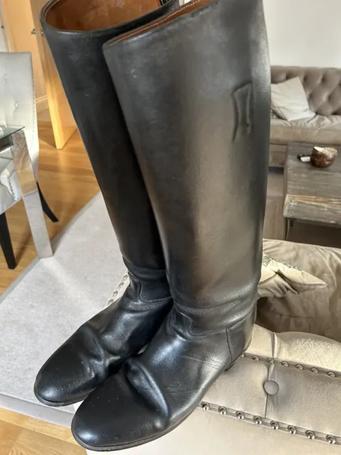 MENS BLACK LEATHER Davies of Gwent bespoke Riding Boots size 13 £300.00 ...