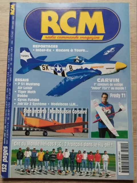 RCM Magazine 249 du 01/2002; Paln Mauboussin Corsaire/ P 51 Mustang Air Loisir