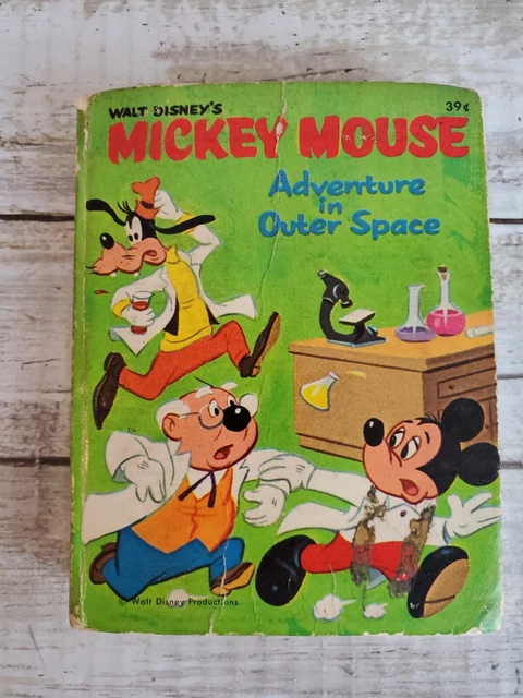 MICKEY MOUSE ADVENTURE in Outer Space Whitman Big Little Book 1968 Walt ...