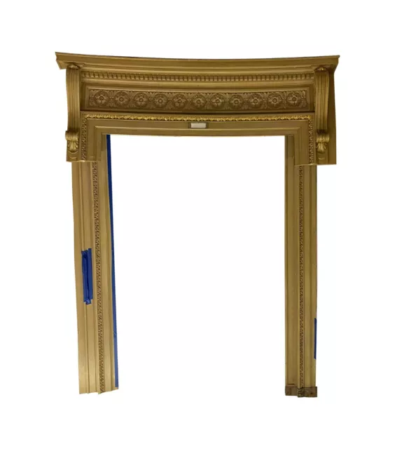 Large Carved Mahogany Door Surround with Curve