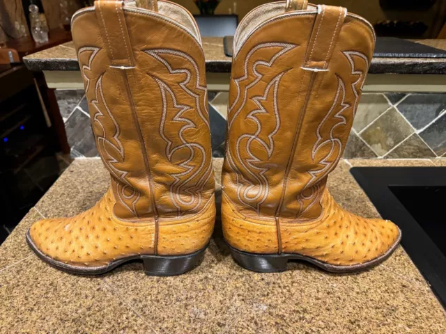 AMMONS FULL QUILL Ostrich Cowboy Boots 10D $250.00 - PicClick