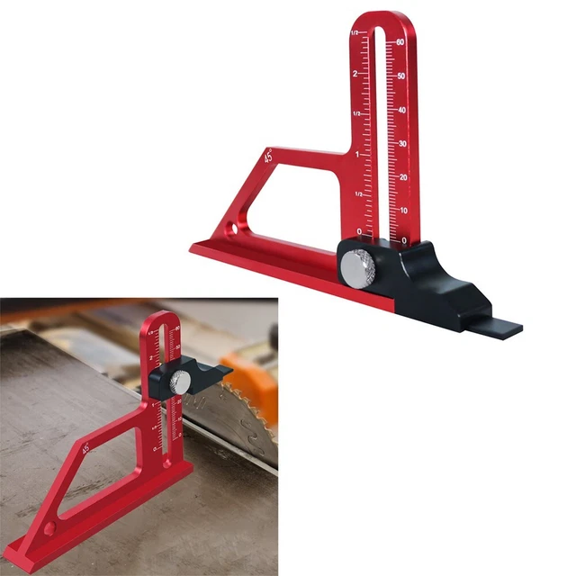 Jauge à Onglet Aluminium pour Scie sur Table Band Scie Table Routeur Guide de Poussée en Bois