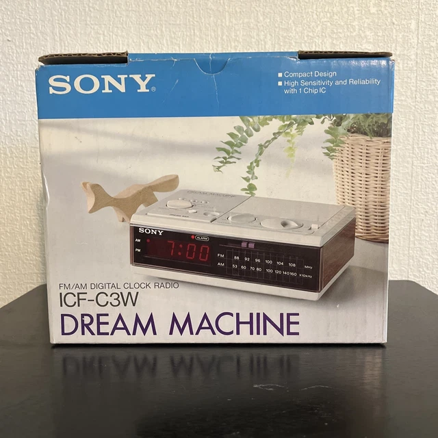 SONY DREAM MACHINE ICFC3W FM/AM Digital Alarm Clock Radio White New In