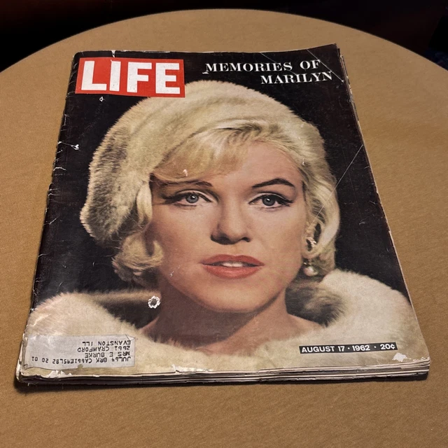 VINTAGE LIFE MAGAZINE August 17 1962 - Memories of Marilyn Monroe
