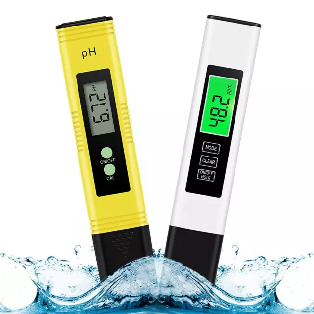 Digital PH&TDS Meter Tester Kit, High Accuracy Pocket Size Test Pen 0-14PH Paper