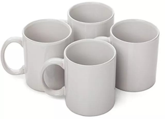 Conjunto De 4 Blanco Tazas de Café En Presentación Paquete Lavavajillas Y Seguro