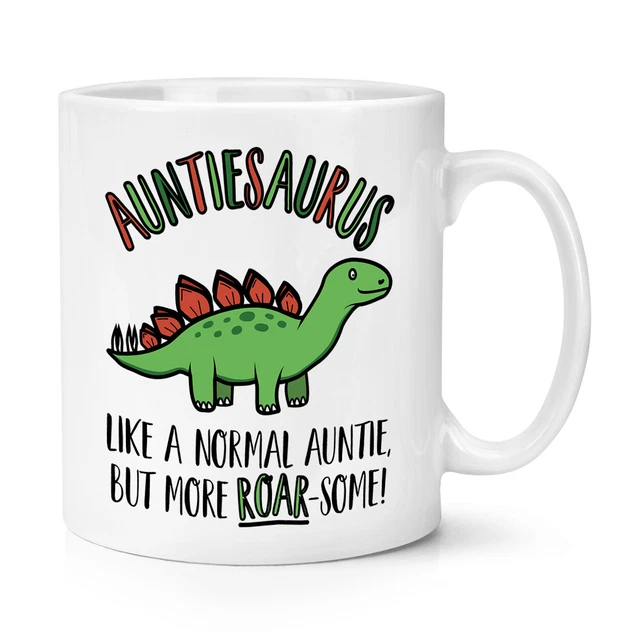 Lustige Geburtstagskarte „Auntisaurus“ Für Tante – Dino-Design, A6, Inkl. Umschlag