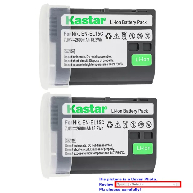 Kastar Battery Pack Replacement for Nikon EN-EL15c ENEL15C Battery MH-25 Charger