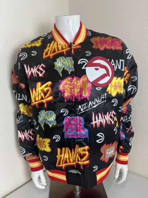 MITCHELL & NESS Men’s Atlanta Hawks Full Zip Jacket Size L ( NWOT )