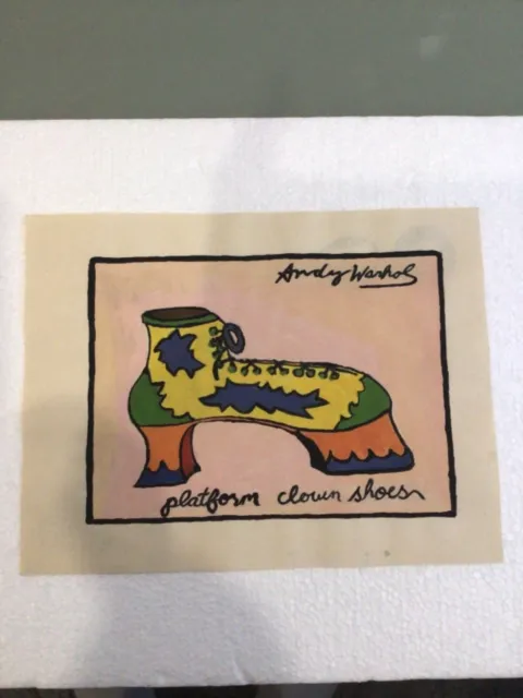 Dessin Andy Warhol fait main peinture sure tu veux papier signé estampillée