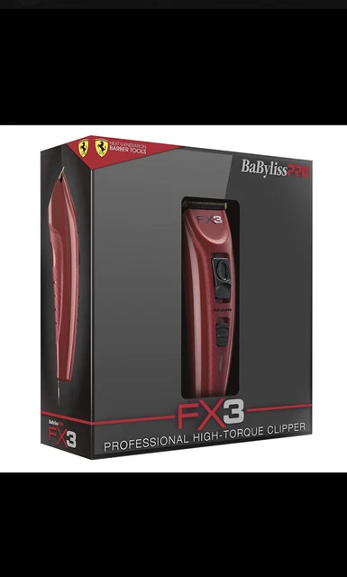 Cortadora ajustable inalámbrica Babyliss Pro FX3 roja diseñada por Ferrari FXX3C ¡NUEVA!¡!