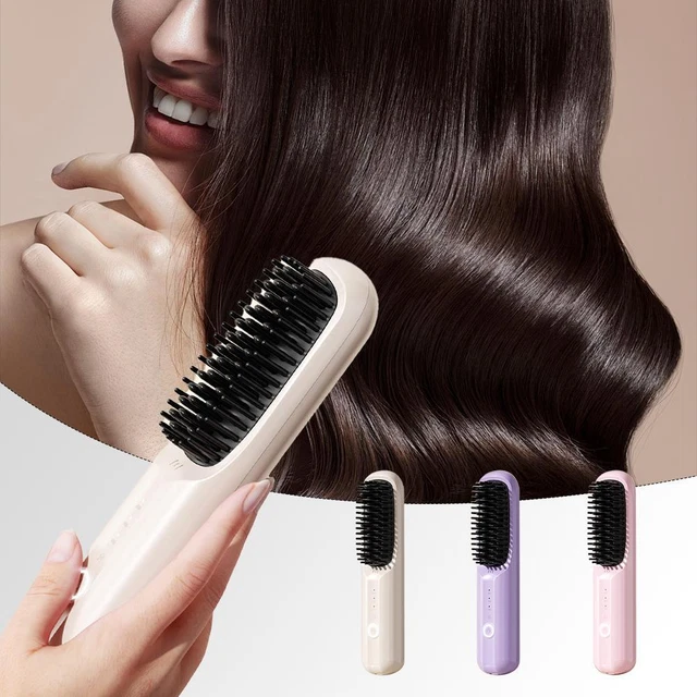 HAIR STRAIGHTENER BRUSH Negative Ions Straightening Comb Heated