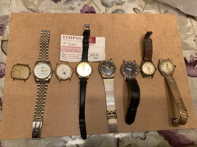 8 MENS WATCHES spares or repairs 2 vintage curtis kered seiko £24.23 ...