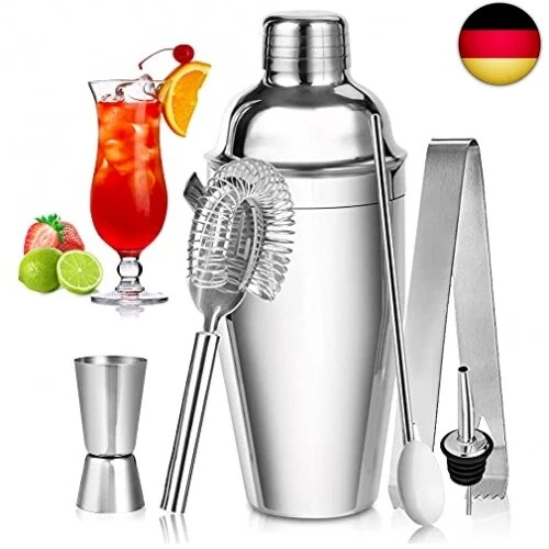 DASIAUTOEM Cocktail Shaker Set, Cocktailshaker Edelstahl, Professionelles 750ML