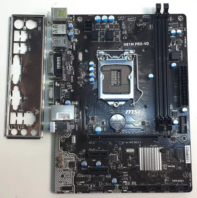 MSI H81M PRO-VD LGA 1150 Motherboard With Intel i5-4460 3.2GHz CPU & 8GB DDR3