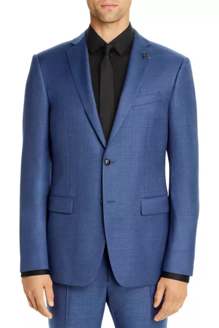 John Varvatos Star USA Mens Wool Slim Fit Suit Jacket 40 Short Blue