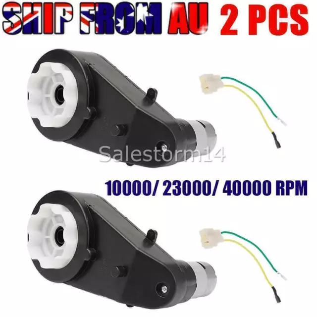 1 Pair 12V 10000-40000 RPM Electric Motor Gear Box For Kids Ride On Bike Car Toy