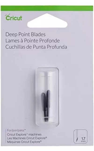 Cricut Deep Point Blades Cut 2pc Fine Point Housing Original Version 1.7mm