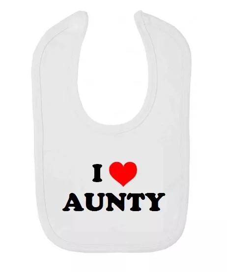 Baby Bib I Love Aunty Children Clothing Infant Custom Design Family Funny Auntie