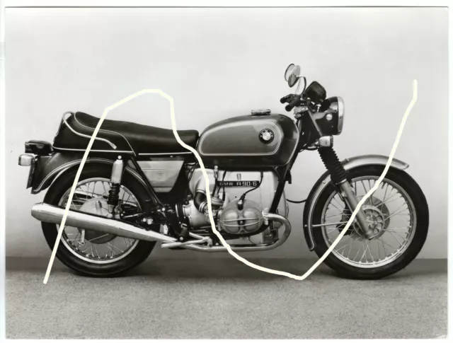 24x18cm Orig altes Archiv Werk Foto 1974 Motorrad BMW R 90/6 Scheibe photo 1