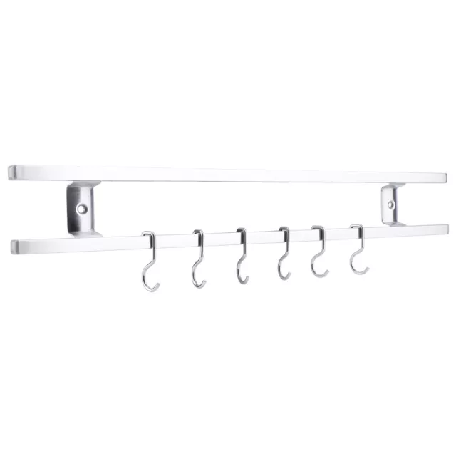 Stainless Steel Magnetic Knife Holder Wall Mounted Double Bar Kitchen Rack TT