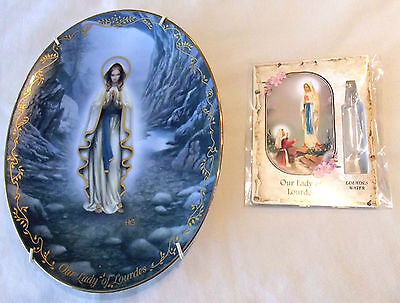 Decorative Plate Our Lady of Lourdes Bradford Exchange Spring Holder Holy Water