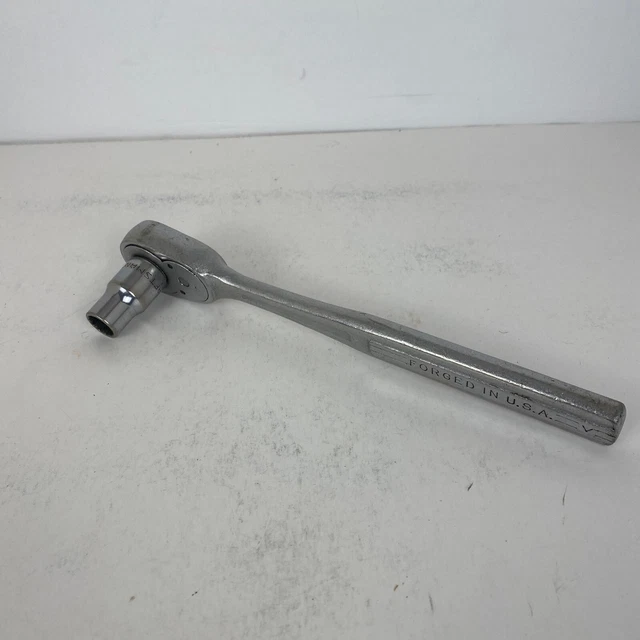 Vintage Craftsman 1/2" Drive Ratchet -V- FORGED IN USA   Working