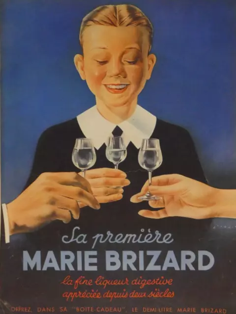 Publicité De Presse 1936 Sa Première Marie Brizard Fine Liqueur Digestive