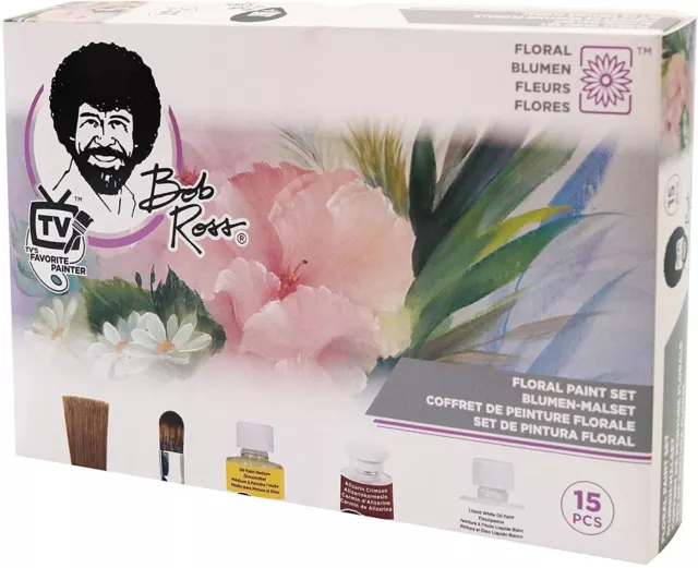 Bob Ross Pintura de Aceite Floral Pintura Set Kit