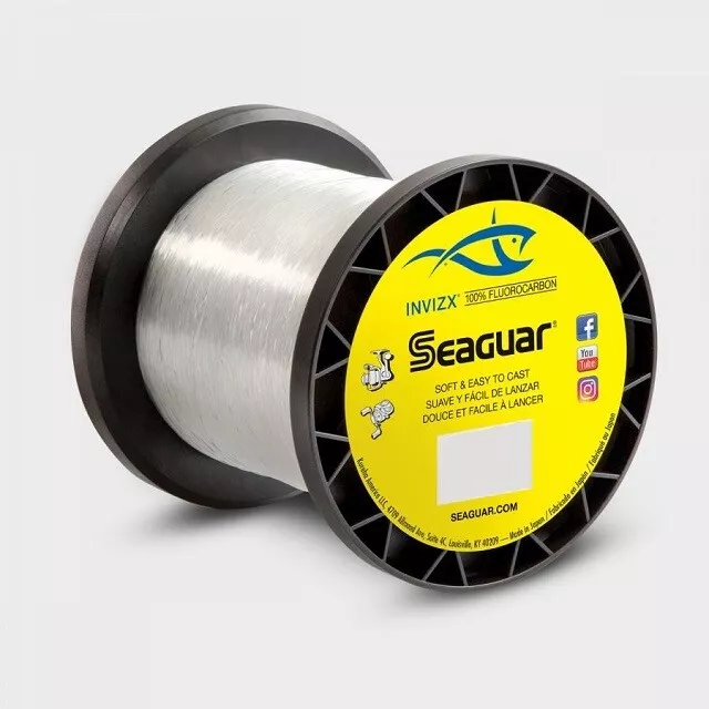 Seaguar 25VZ1000 InvizX Clear Fluorocarbon Fishing Line - 25LB 1000 Yard