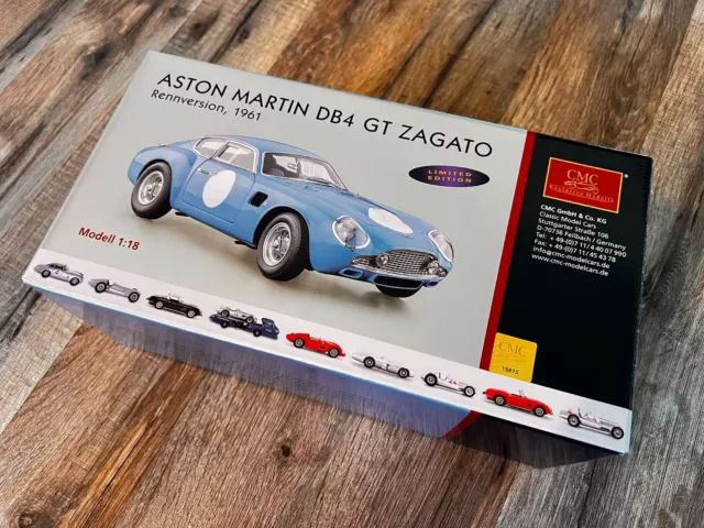 Aston Martin Db4 Gt Zagato 1961 Blue Le 1000 Pièces 1/18 - Cmc M-140