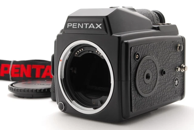 [COMO NUEVO] Cuerpo de cámara réflex de formato medio Pentax 645 con agarre, 120 película posterior de JAPÓN